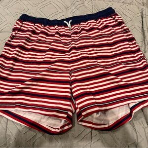 Southern Marsh Patriotic Striped Swim Trunks